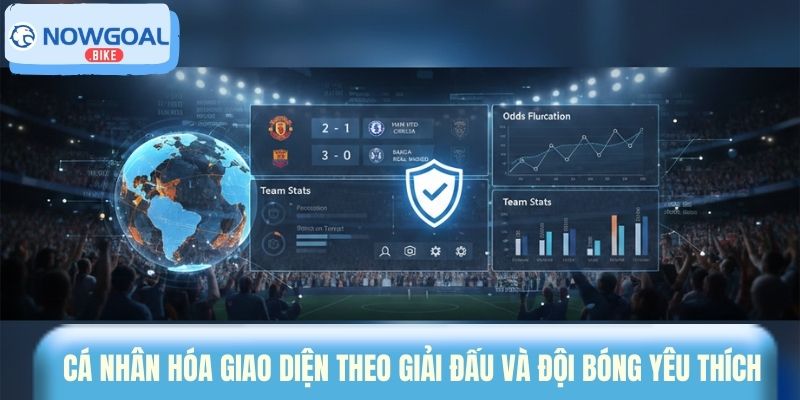 Cá nhân hóa giao diện theo giải đấu và đội bóng yêu thích 