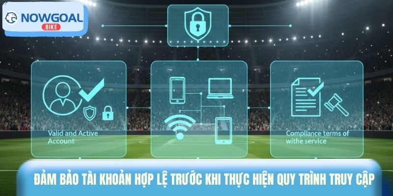 Đảm bảo tài khoản hợp lệ trước khi thực hiện quy trình truy cập 