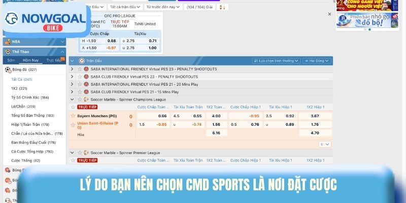 Lý do bạn nên chọn CMD Sports là nơi đặt cược