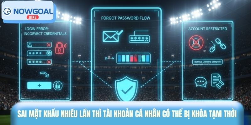 Sai mật khẩu nhiều lần thì tài khoản cá nhân có thể bị khóa tạm thời 